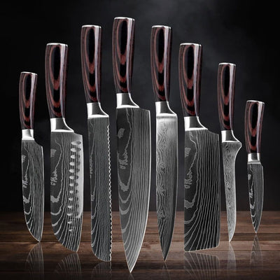 10 Pieces Custom Handmade Chef Knife Set With Leather Bag
