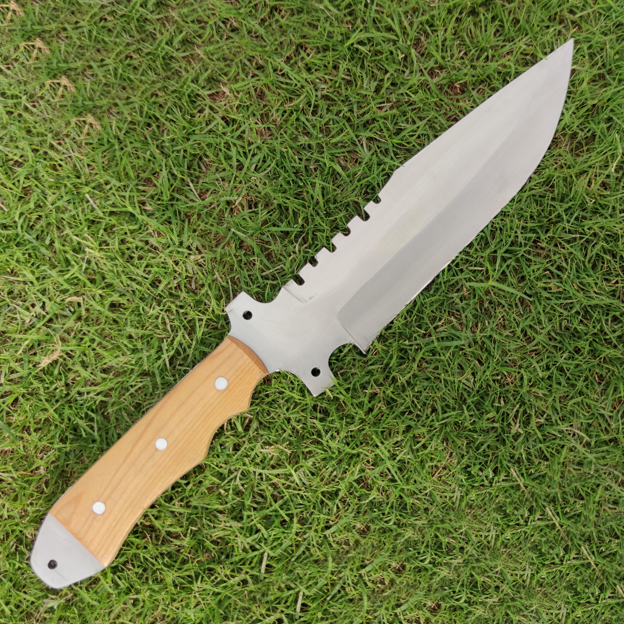 Everestforge-9 inches Blade Bahadure Bowie-Hand made store tracker knife-camping knife-full tang- Leaf spring of truck-Tempered-Sharpen-ready.