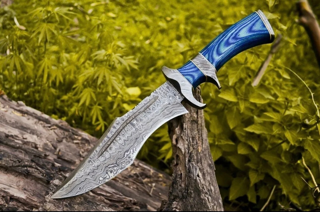 Damascus Steel Personalized Hunting Knife DK-1002