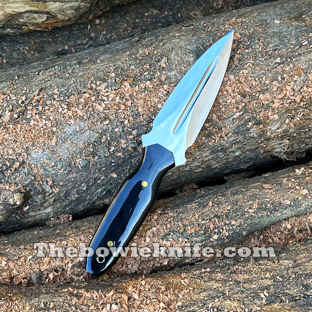 Dagger Knife Stainless Steel Blade Hunting Knife Bull Horn Handle DK-245
