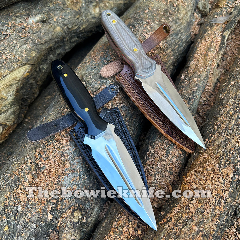 Bulldragger 2 Pieces Best Dagger Knives Stainless Steel Blade Micarta And Bull Hor ...