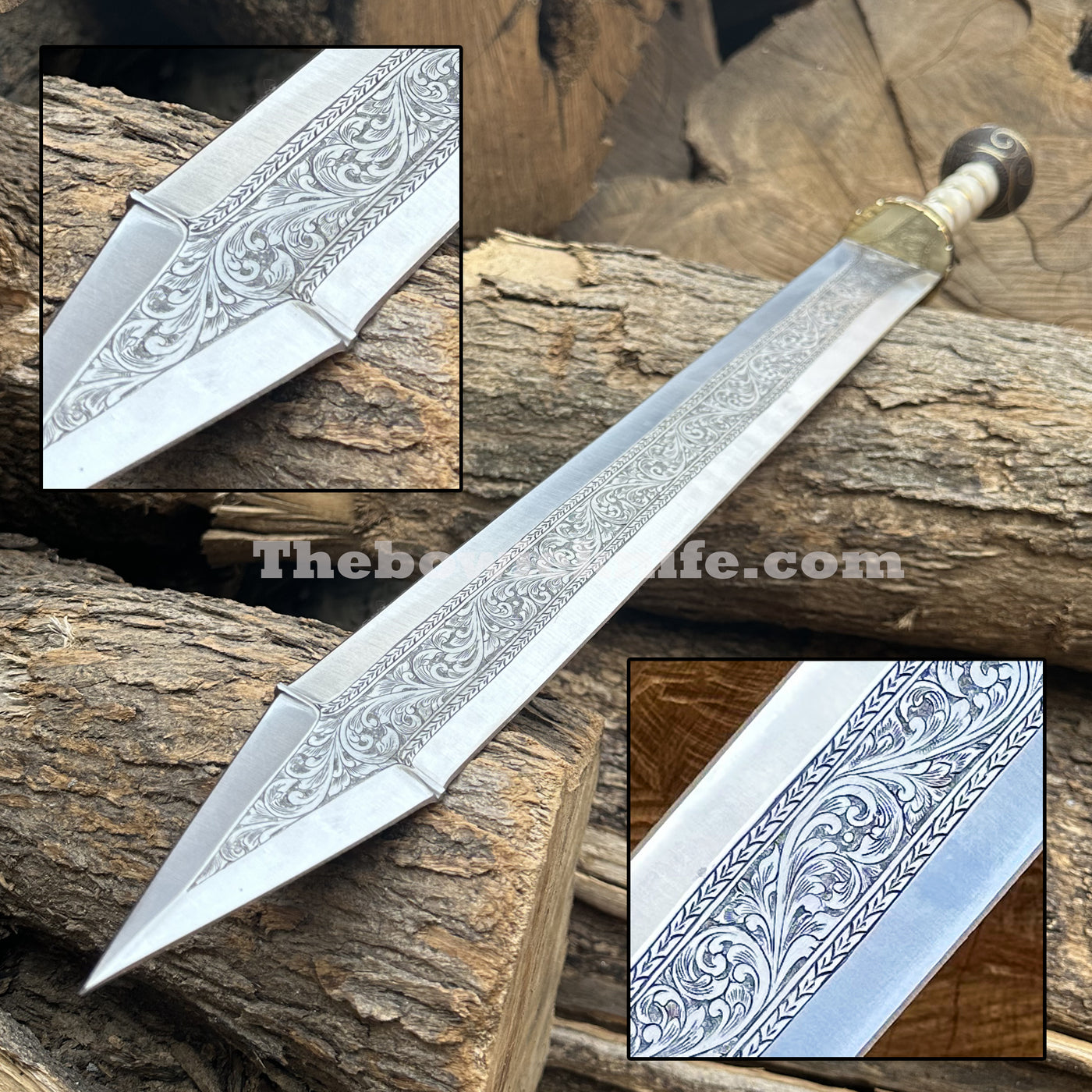 Master Sword | Roman Gladius Sword | Viking Sword | Hand Engraved Tattoo Sword