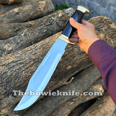 Best Bowie Knife Stainless Steel Blade Bull Horn Handle Crocodile Dundee Knife Style DK-251