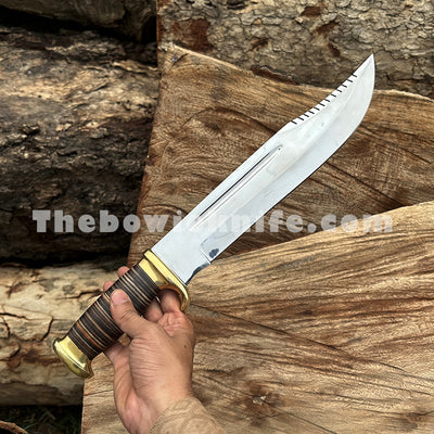 Best Camping Hunting Bowie Knife With Leather Sheath DK-222
