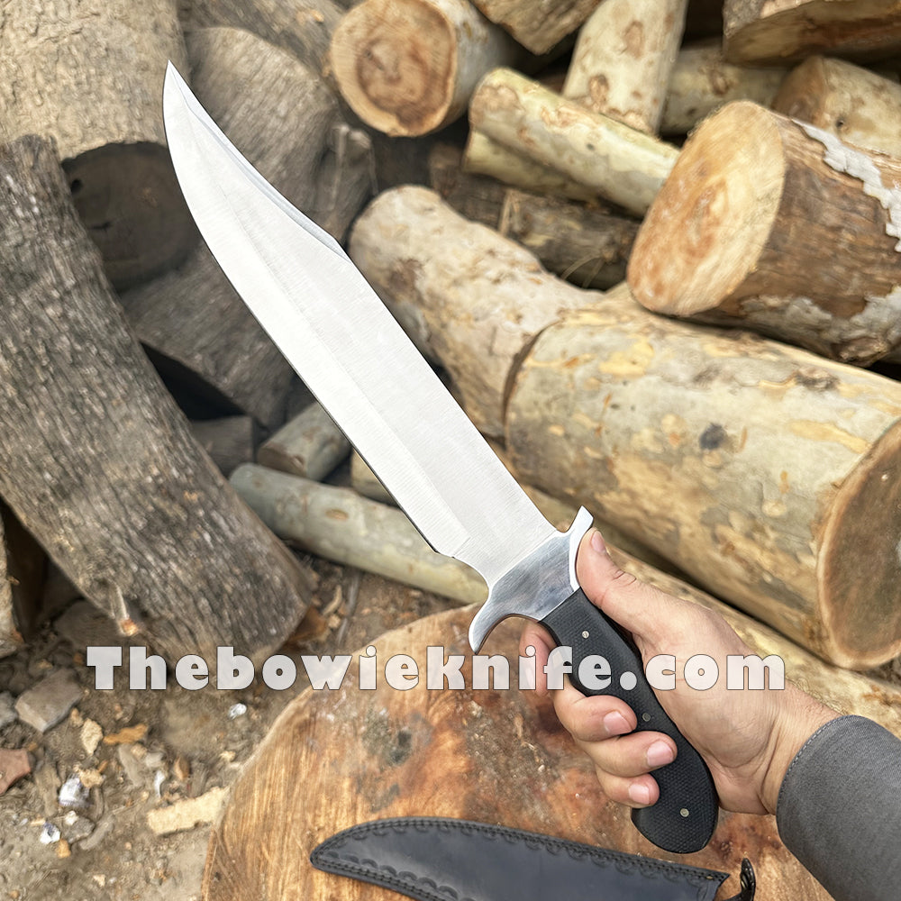 Best Bowie Knife Full Tang Hunting Knife Steel Blade Sharped Edge With Leather Sheath DK-231