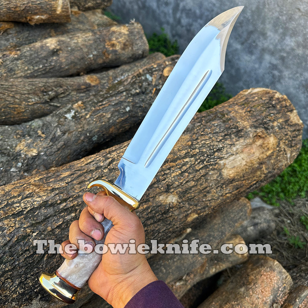 Best Bowie Knife Steel Blade Pearl Handle Crocodile Dundee Knife Style DK-249