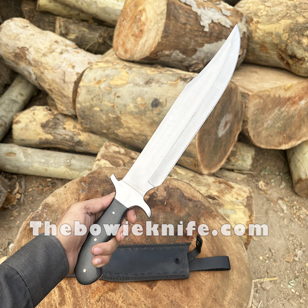 Best Bowie Knife Full Tang Hunting Knife Steel Blade Sharped Edge With Leather Sheath DK-231
