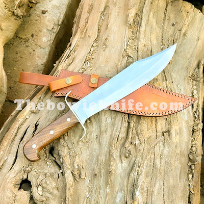 Classic Bowie Knife 16-Inches Full Tang Brass Guard Wood Handle With Steel Pins TBK-1009