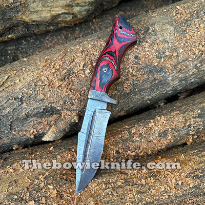 Damascus Knife Handmade Hunting Knife Pakka Wood With Sheath DK-247