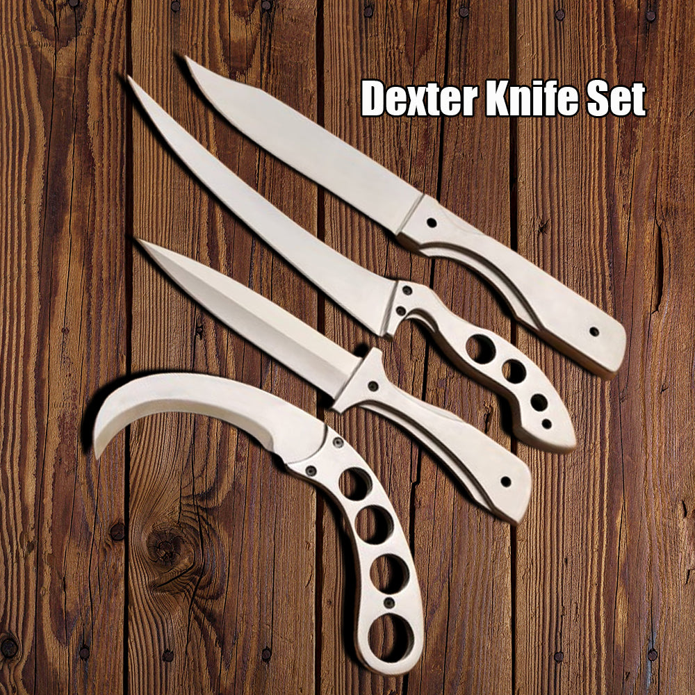 Dexter Kill Knife Set Replica Custom Made Hero Kill Dexter Morgan Knife Kit