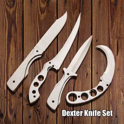 Dexter Kill Knife Set Replica Custom Made Hero Kill Dexter Morgan Knife Kit