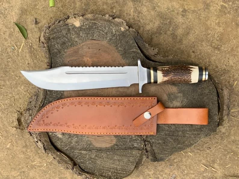 Custom Bowie Knife With Antler Or Stag Handle DK-1004