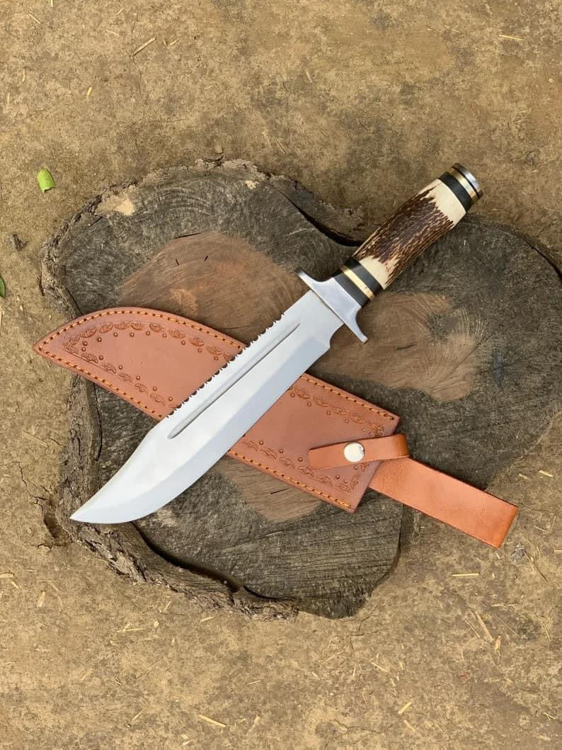 Custom Bowie Knife With Antler Or Stag Handle DK-1004