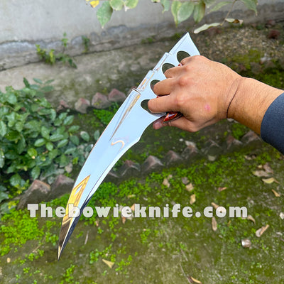 Knuckle Knife Sharped Edge Stainless Steel High Polished Blade With Leather Sheath DK-235