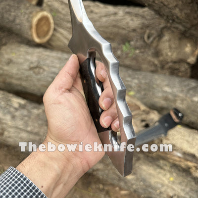 Handmade Trench Knife Bull Horn Handle With Knife Sheath TBK-1018