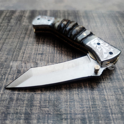 Folding Knife, Pocket Knife, ram horn