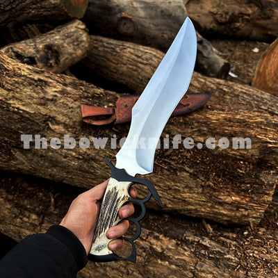 stag handle bowie knife