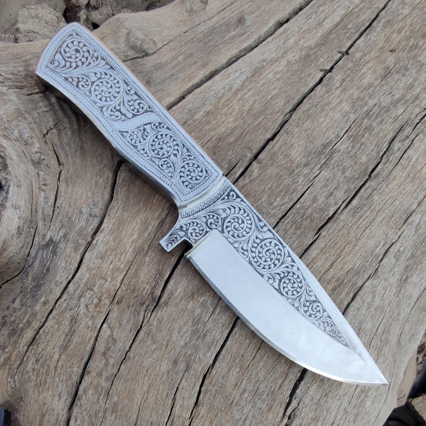 handmade engraved knife