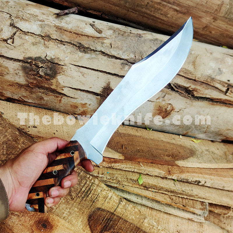 Bowie Knife Wood Craft Handle With Leather Sheath DK-169