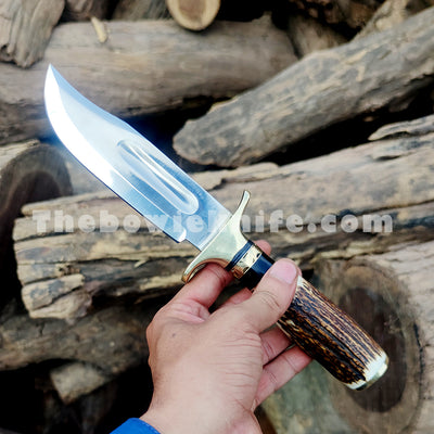 stag handle bowie knife