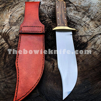 Handmade Custom Bowie Knife Full Tang Blade Wood Handle DK-214