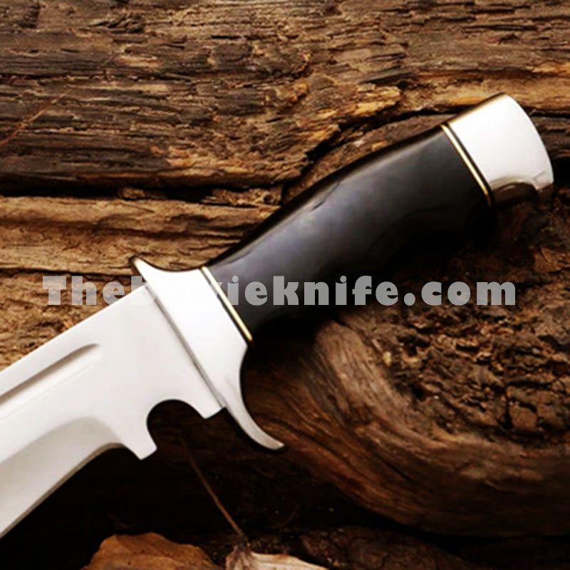 Bowie Knife 440c Steel Bull Horn Handle Dk-186