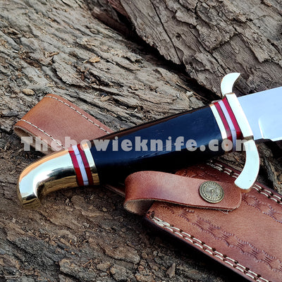 Bowie Knife Bull Horn Handle Brass Guard DK-199