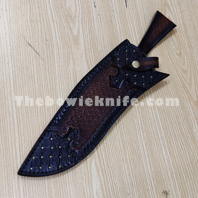 Bowie Knife Custom Hunting Knife Wood Handle DK-063