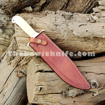 Bone Handle Bowie Knife With Leather Sheath DK-174