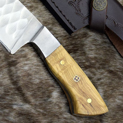 wood handle chef knife