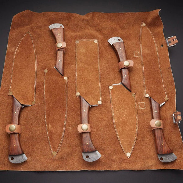 leather knife set