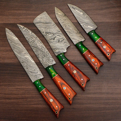 Premium Damascus Steel Chef Knife Set Kitchen Knives CKS-022