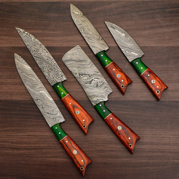Premium Damascus Steel Chef Knife Set Kitchen Knives CKS-022