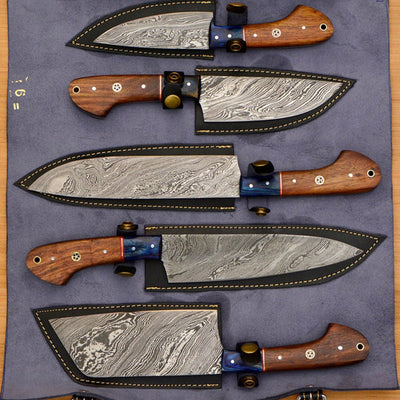 Handmade Premium Kitchen Knives Damascus Chef Knife Set CKS-023