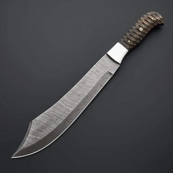 Damascus Steel Machete Knife Micarta Handle DK-102