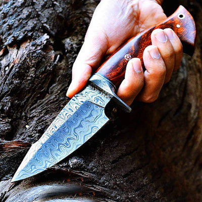 damascus bowie knife