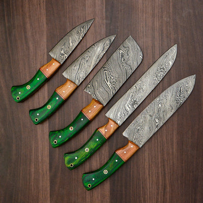 Custom Chef Knife Set Handmade Kitchen Knives CKS-016