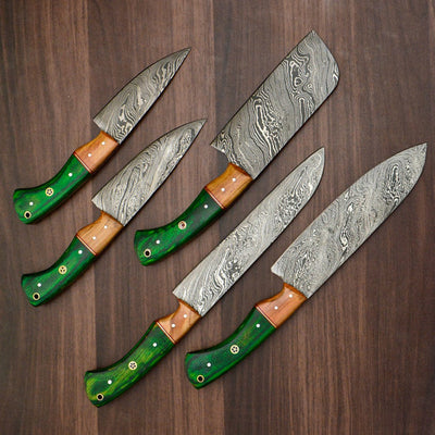 Custom Chef Knife Set Handmade Kitchen Knives CKS-016
