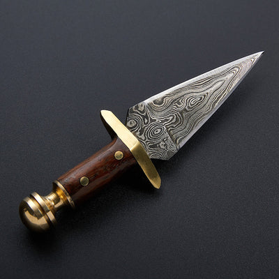 Damascus Knife Dagger Knife Wood Handle DK-009