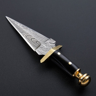 Damascus Knife Dagger Knife Wood Handle DK-009
