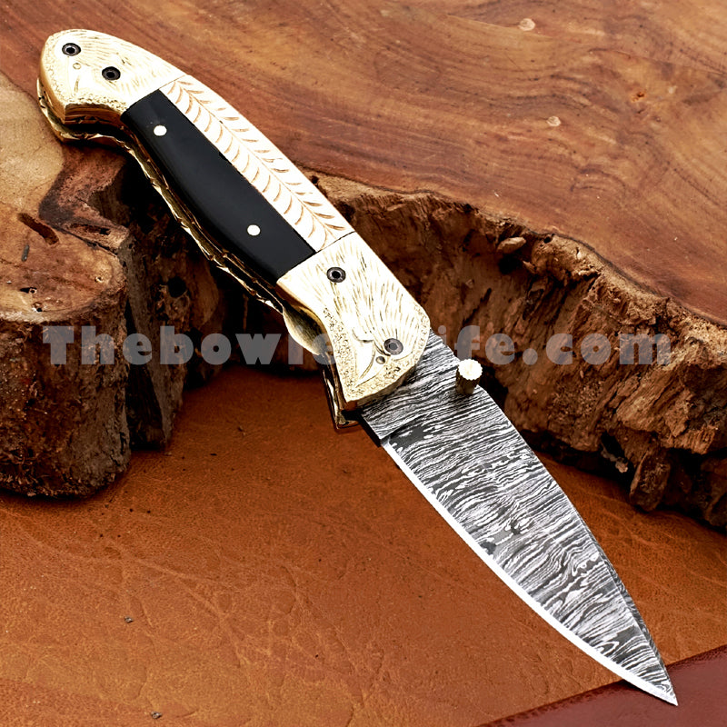 Pocket Knife - Damascus Blade Folding Knife FK-019