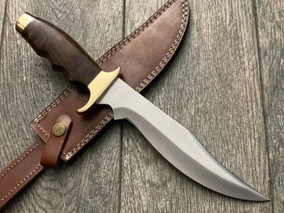 Custom Handmade Bowie Knife With Leather Sheath DK-115