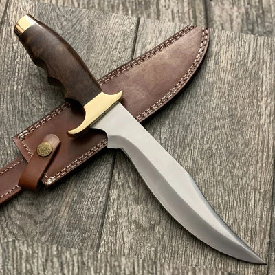 Custom Handmade Bowie Knife With Leather Sheath DK-115