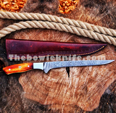 Best Fillet Knife Damascus Steel With Sheath