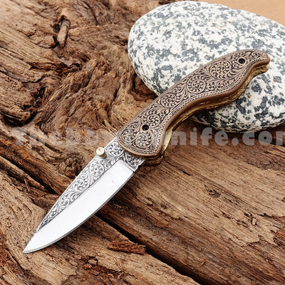 Custom Engraved Folding Pocket Knife FK-042