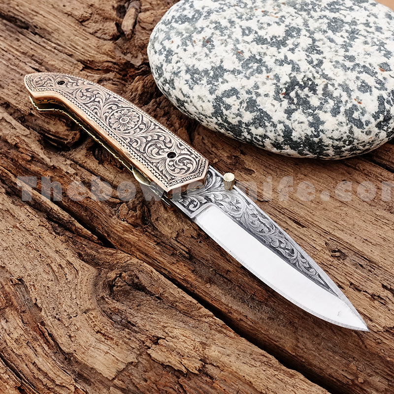 Best Pocket Knife Engraved Folding Knife FK-032