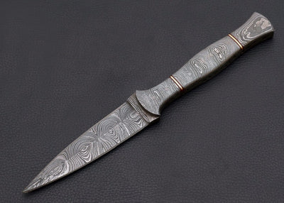 Damascus Steel Full Tang Dagger Knife