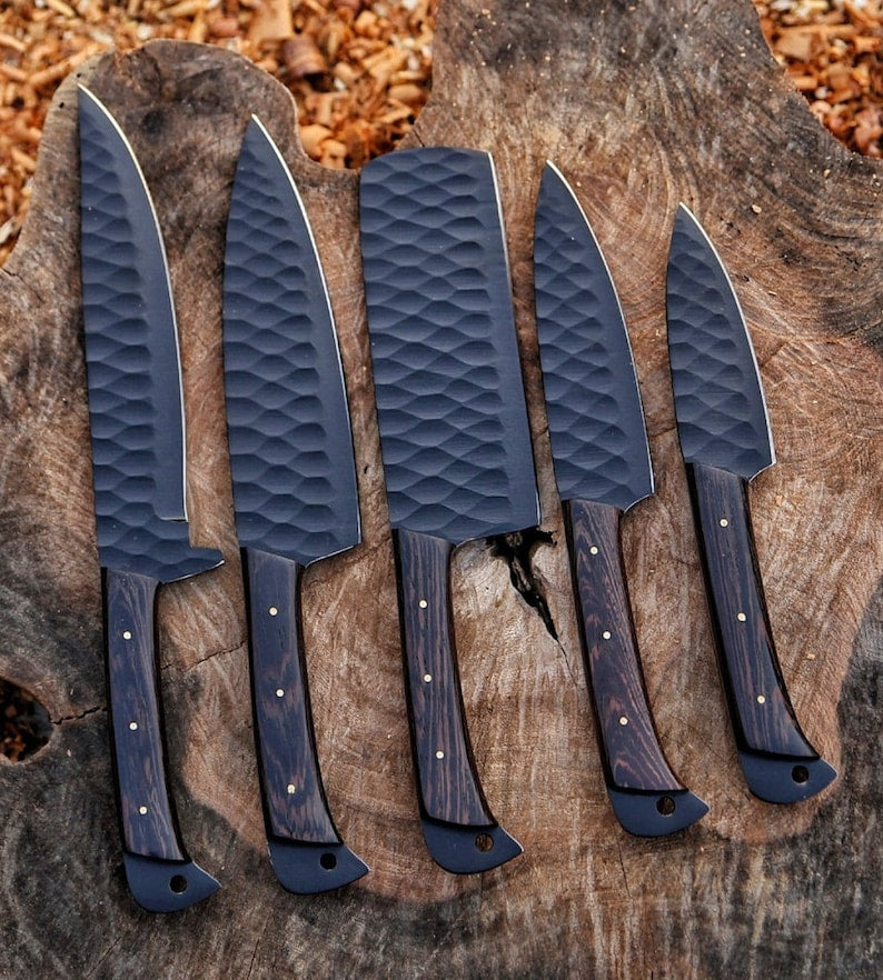 Handmade Kitchen Chef Knife Set With Leather Bag