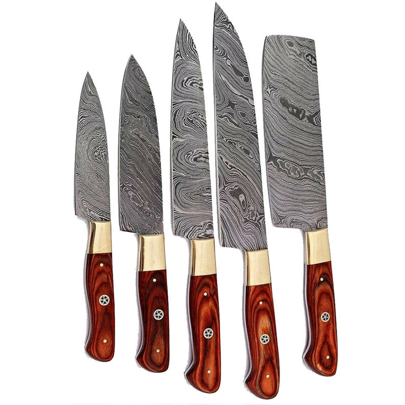 Damascus Steel Kitchen Chef Knife Set