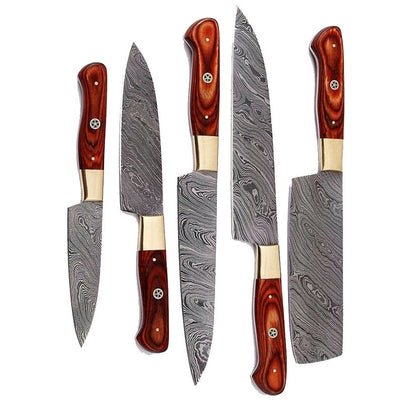 Damascus Steel Kitchen Chef Knife Set